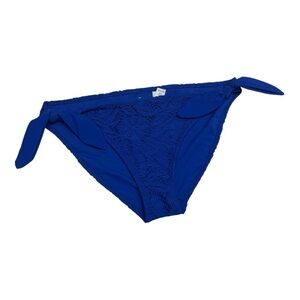 Aerie Cobalt Blue Crochet Swim Bikini Bottom Size Large Side Tie New Without Tag